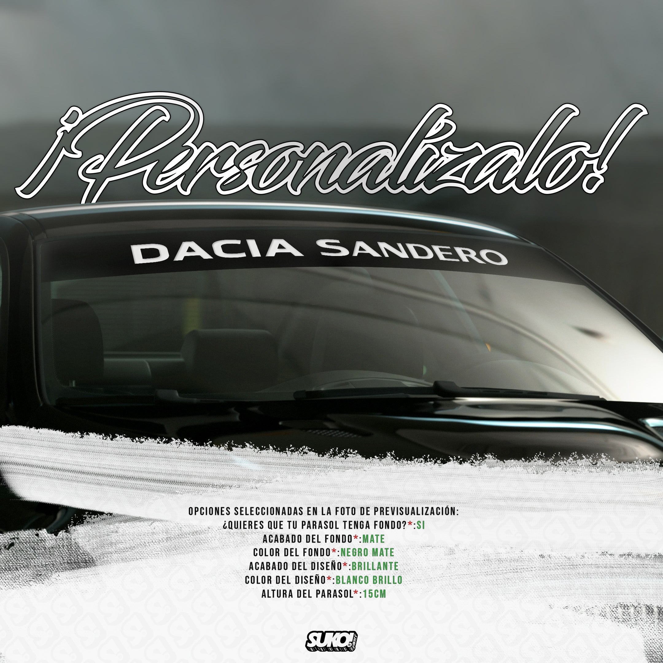 Parasol Dacia Sandero - sukovinyls