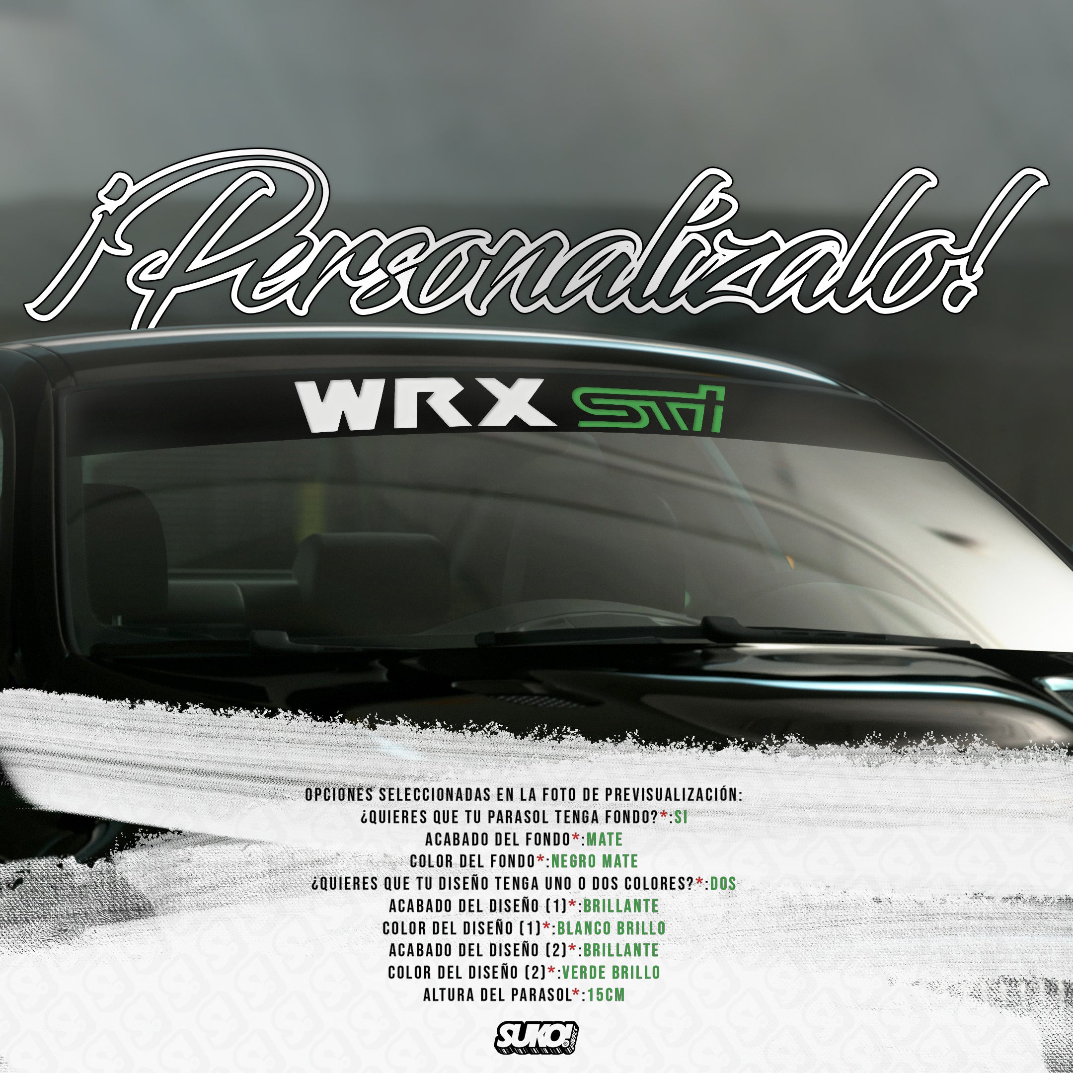 Parasol Subaru WRX STI - sukovinyls