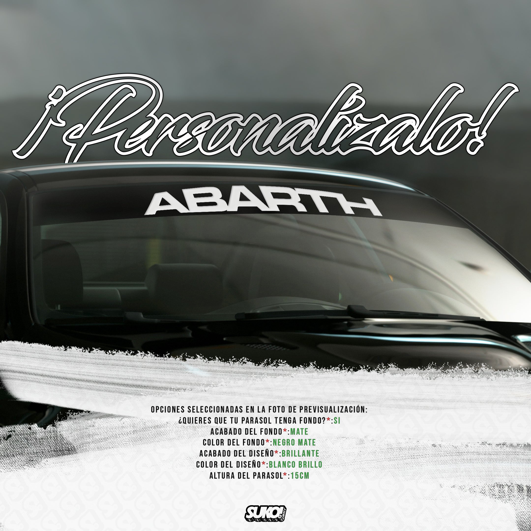 Parasol Abarth - sukovinyls