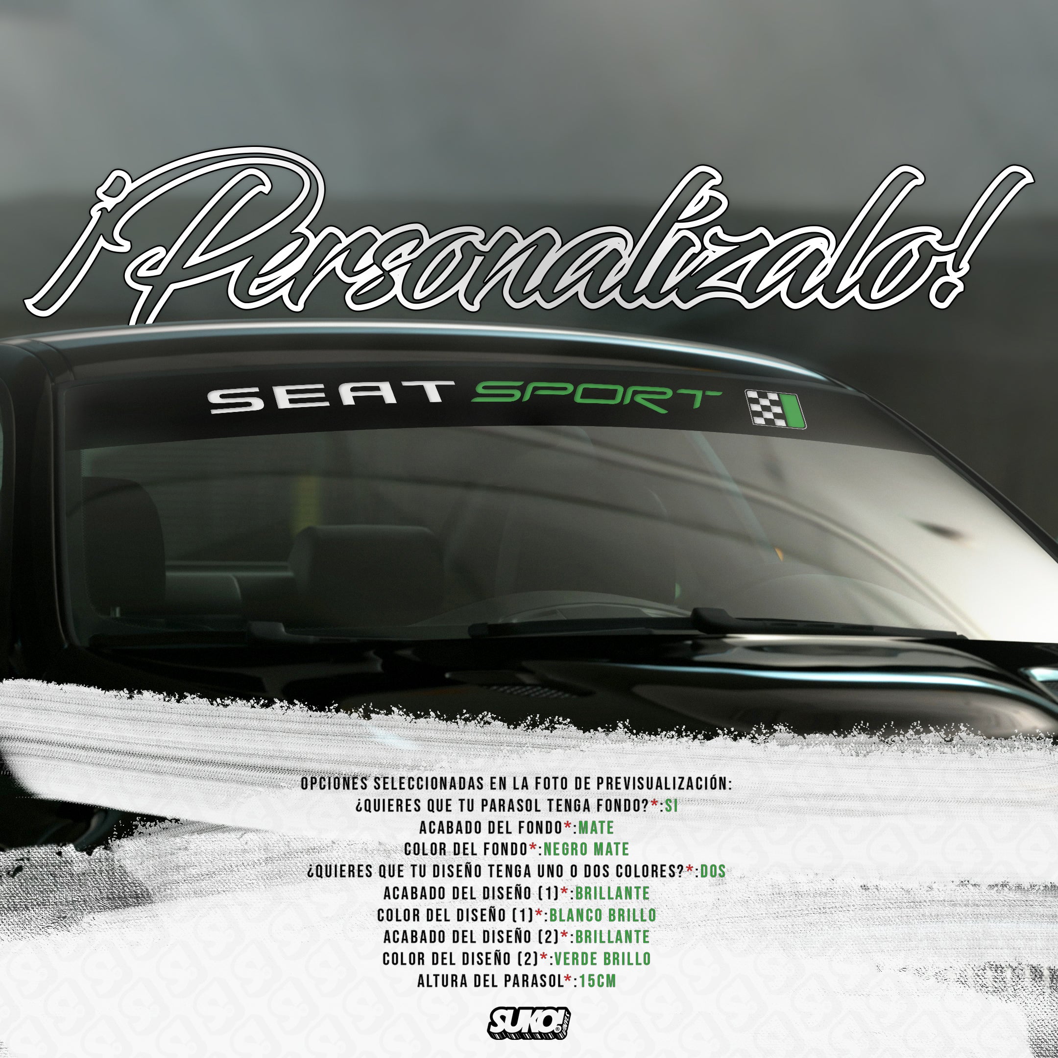 Parasol Seat Sport Cupra - sukovinyls